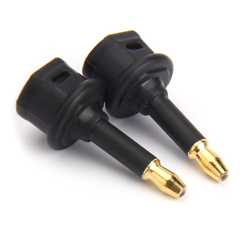 MOBOREST Digital Fiber Optic Toslink to 3.5mm Jack (Mini Toslink) Plug Adaptor Digital Optical for Audio (2Pack) - Image 1